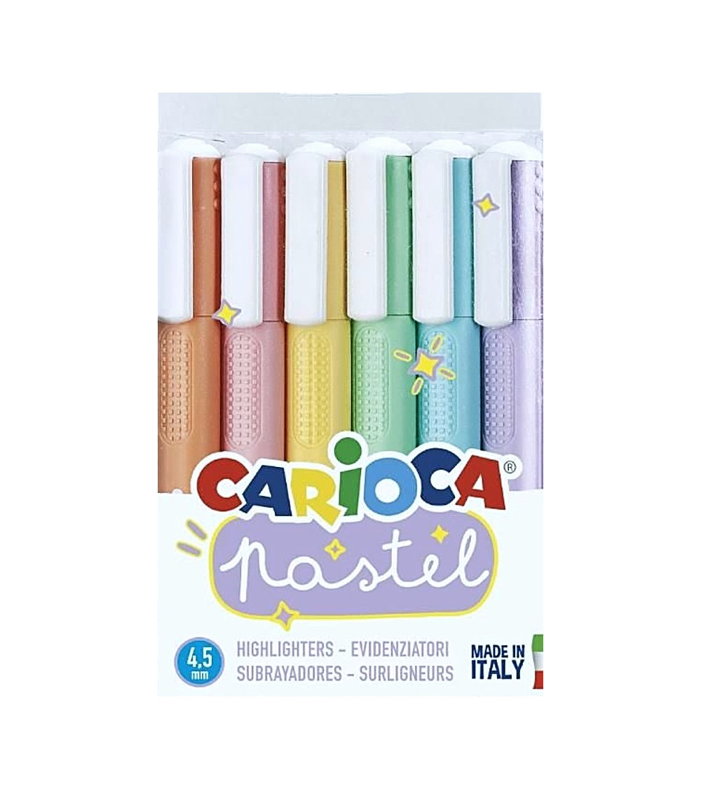 Μαρκαδόρος Υπογραμμιστής Carioca Pastel 6χρ