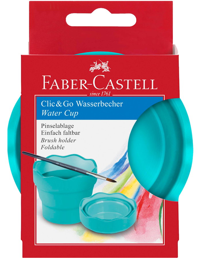 Δοχείο Τέμπερας & Νερομπογιάς Faber Castell Τιρκουαζ