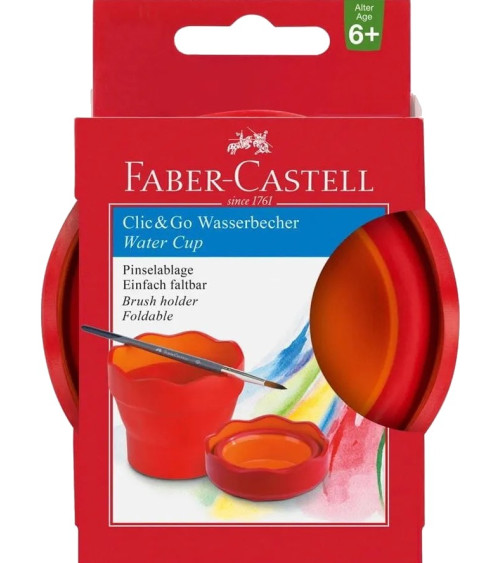 Δοχείο Τέμπερας & Νερομπογιάς Faber Castell Red