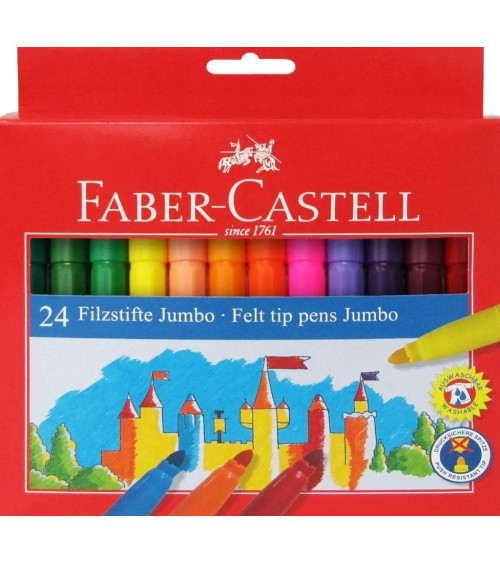 Μαρκαδόροι Faber Castell 24χρ Jumbo