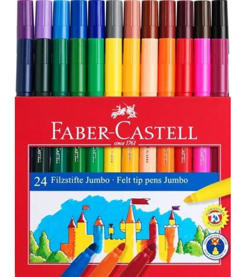 Μαρκαδόροι Faber Castell 24χρ Jumbo