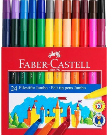 Μαρκαδόροι Faber Castell 24χρ Jumbo