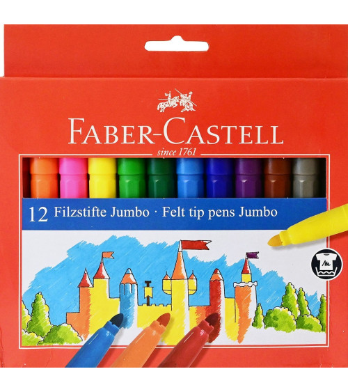 Μαρκαδόροι Faber Castell 12χρ Jumbo