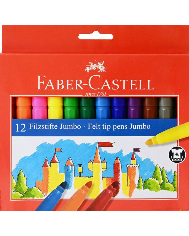 Μαρκαδόροι Faber Castell 12χρ Jumbo