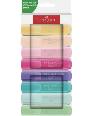 Μαρκαδόροι Faber Castell Υπογράμμισης Pastel 8χρ