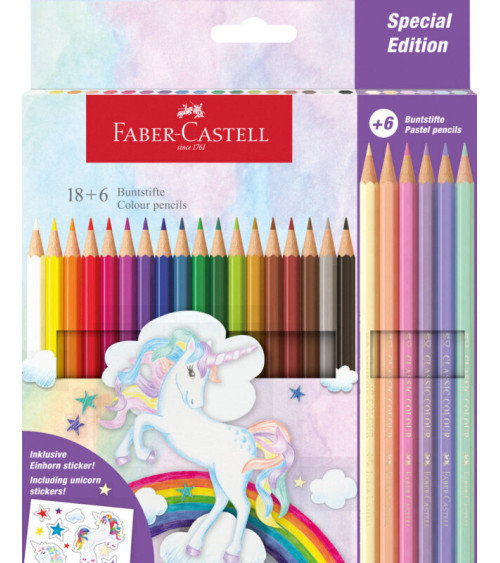 Ξυλομπογιές Faber Castell 24χρ Μονόκερος Σετ