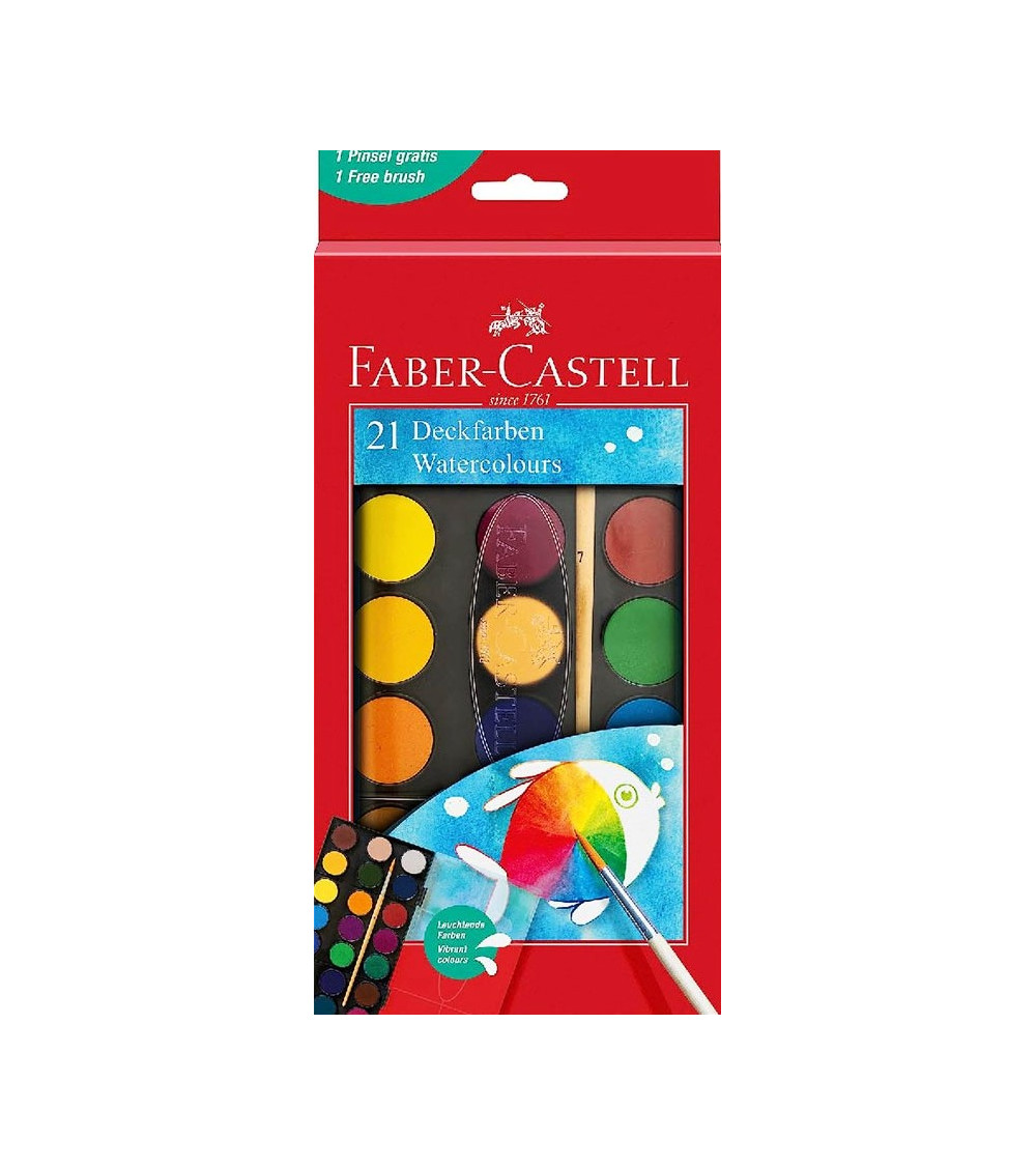 Νερομπογιές Faber Castell 21χρ με Πινέλο