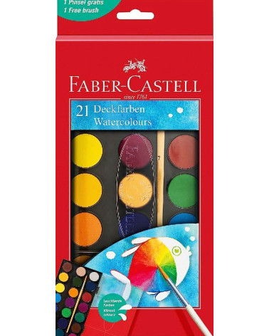 Νερομπογιές Faber Castell 21χρ με Πινέλο