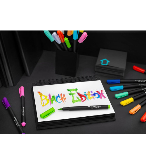 Μαρκαδόροι Faber Castell Black Edition Brush 20χρ Πινέλο