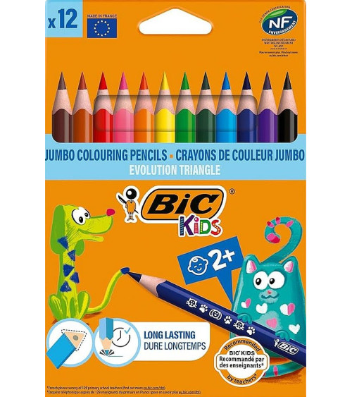 Ξυλομπογιές Bic 12χρ Kids Evolution Triangle