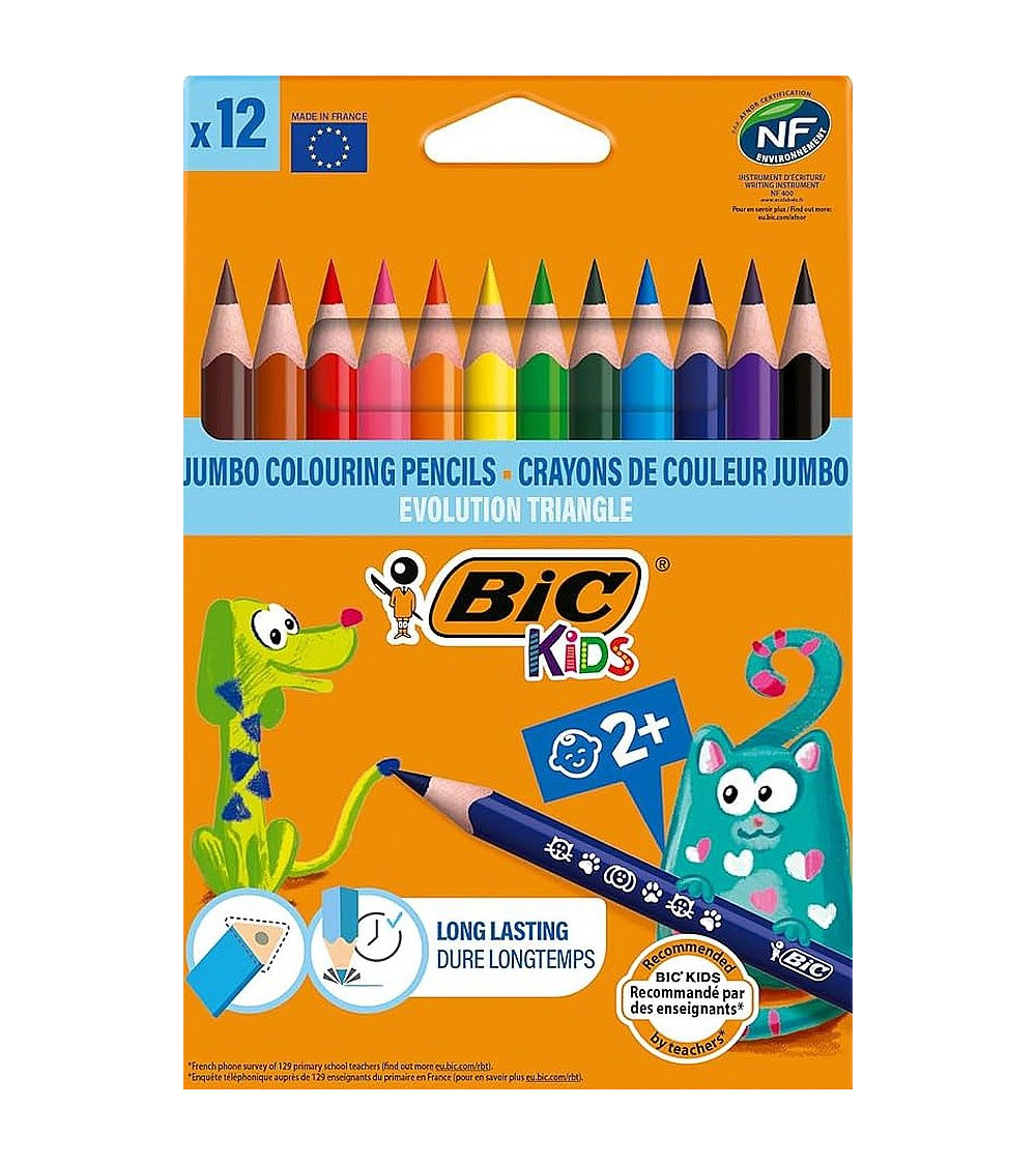 Ξυλομπογιές Bic 12χρ Kids Evolution Triangle