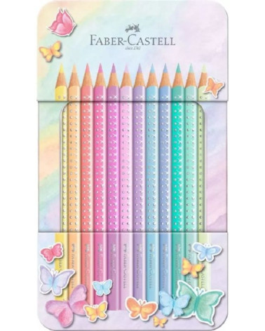 Μεταλλική Κασετίνα Faber Castell Sparkle Pastel 12χρ