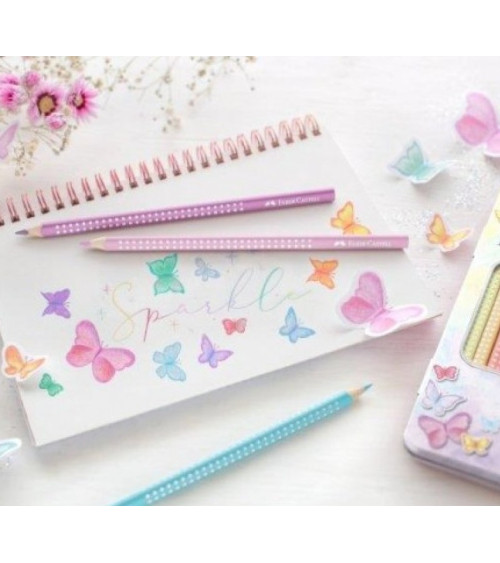 Μεταλλική Κασετίνα Faber Castell Sparkle Pastel 12χρ