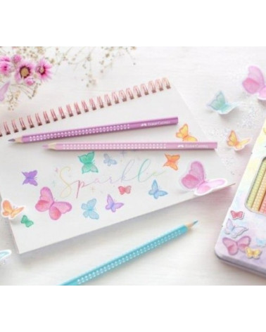 Μεταλλική Κασετίνα Faber Castell Sparkle Pastel 12χρ