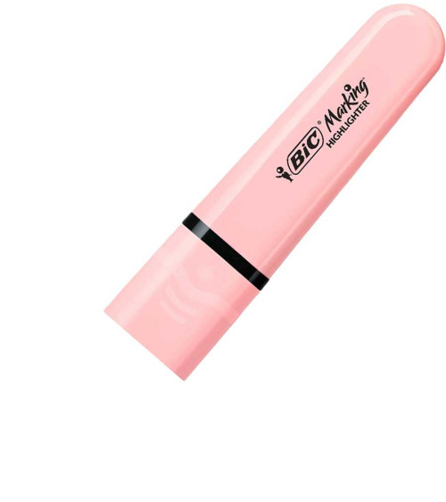 Μαρκαδόρος Bic Υπογράμμισης Flat Neon Pink Pastel