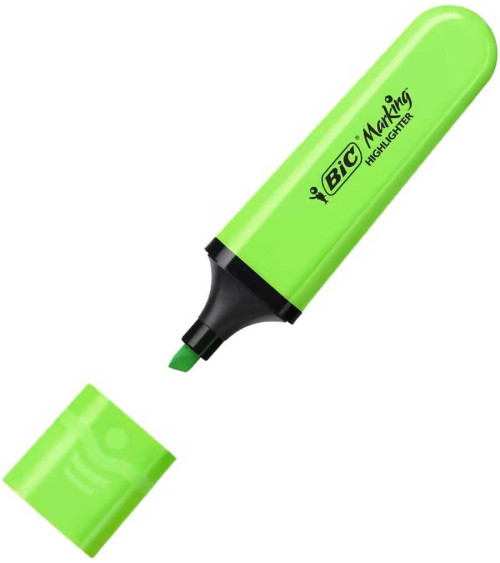 Μαρκαδόρος Bic Υπογράμμισης Flat Neon Green