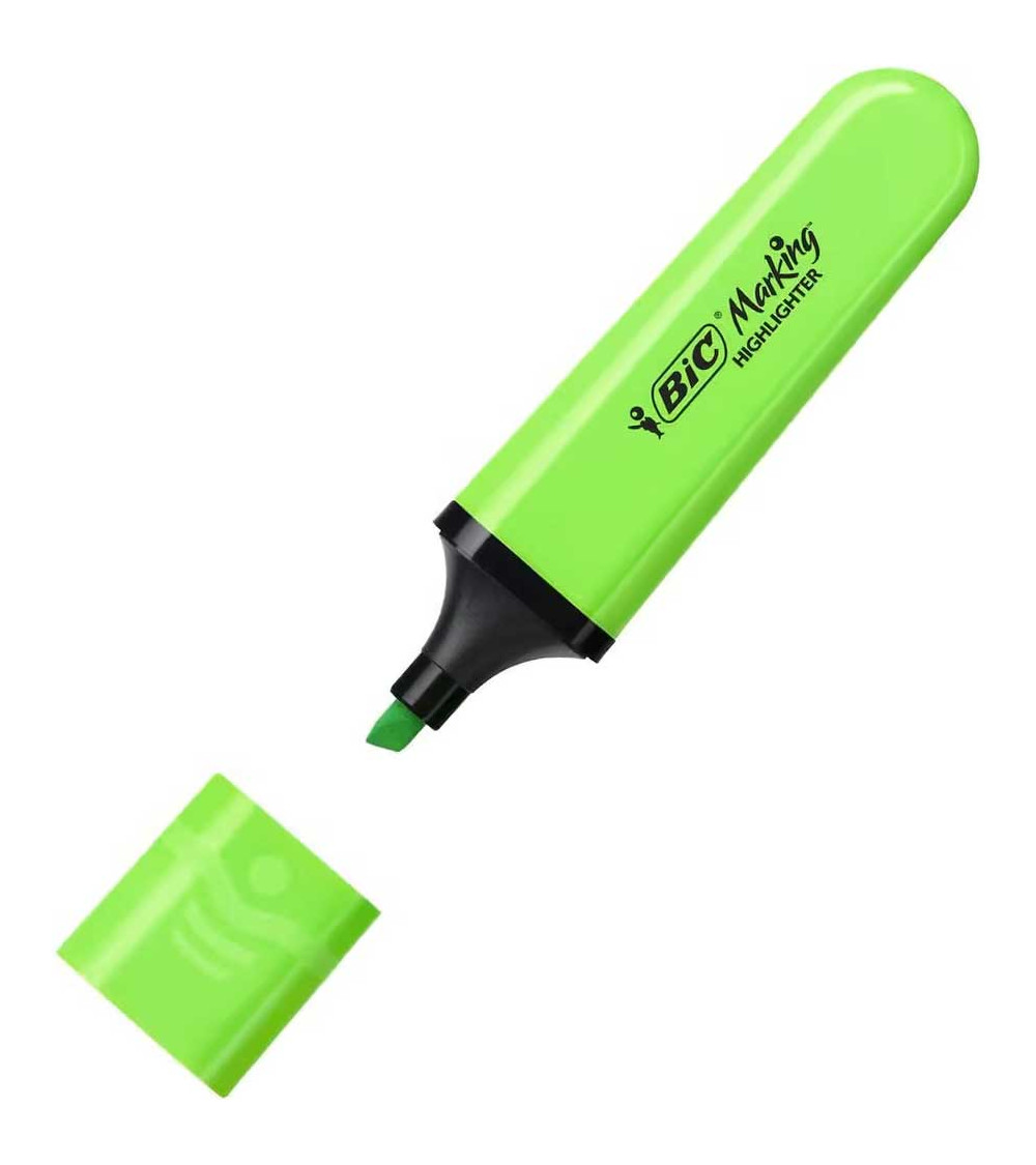 Μαρκαδόρος Bic Υπογράμμισης Flat Neon Green