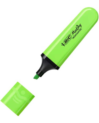 Μαρκαδόρος Bic Υπογράμμισης Flat Neon Green