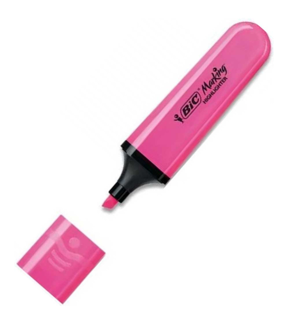 Μαρκαδόρος Bic Υπογράμμισης Flat Neon Pink