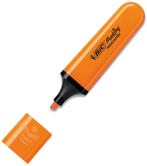 Μαρκαδόρος Bic Υπογράμμισης Flat Neon Orange