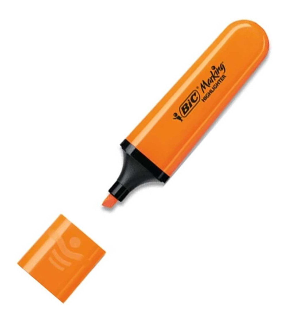 Μαρκαδόρος Bic Υπογράμμισης Flat Neon Orange