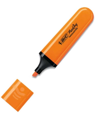 Μαρκαδόρος Bic Υπογράμμισης Flat Neon Orange