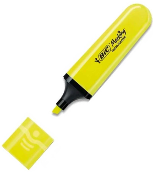 Μαρκαδόρος Bic Υπογράμμισης Flat Neon Yellow