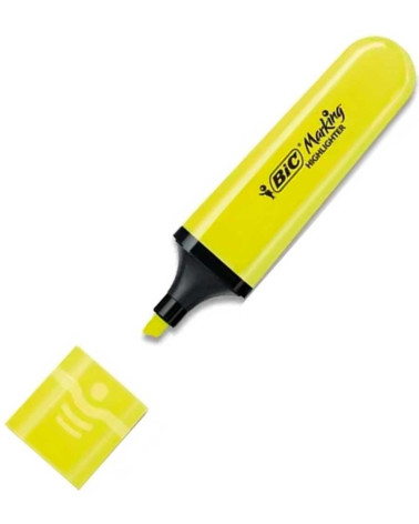 Μαρκαδόρος Bic Υπογράμμισης Flat Neon Yellow