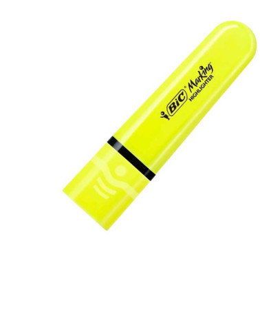 Μαρκαδόρος Bic Υπογράμμισης Flat Neon Yellow