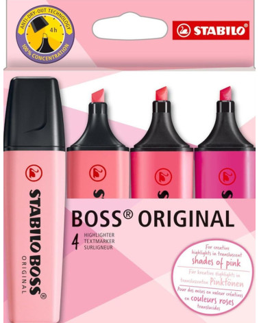 Μαρκαδόρος Stabilo 70 Υπογράμμισης Boss Shade of Pink 4χρ