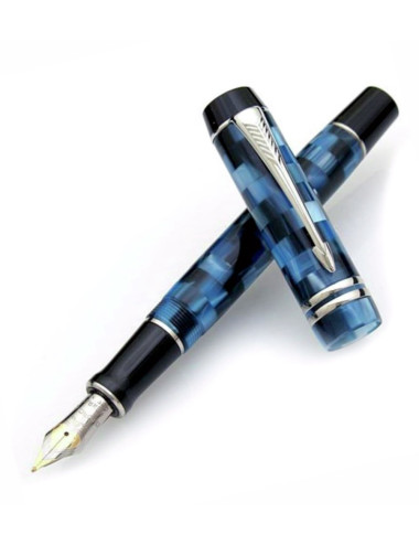 Πένα Parker Duofold Pearl Check BlueFountain Pen