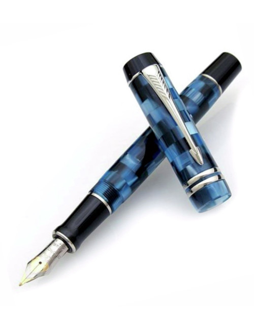 Πένα Parker Duofold Pearl Check BlueFountain Pen