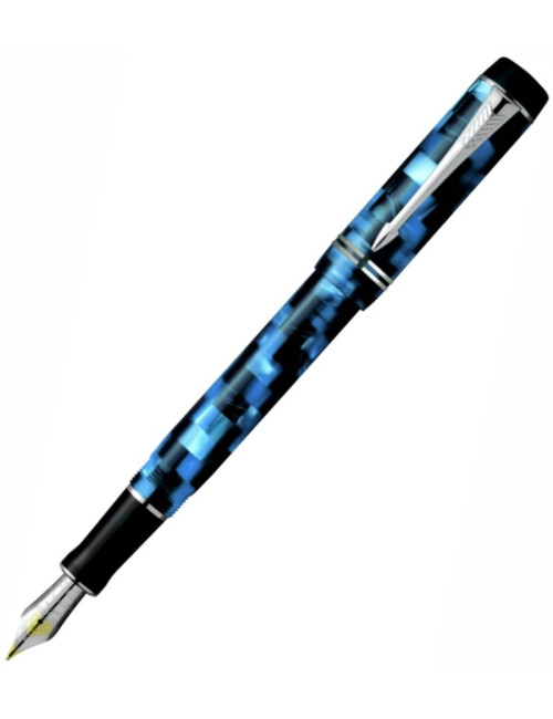 Πένα Parker Duofold Pearl Check BlueFountain Pen