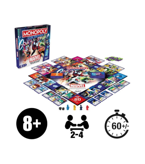 Επιτραπέζιο Monopoly Monopoly Marvel Flip Edition Hasbro