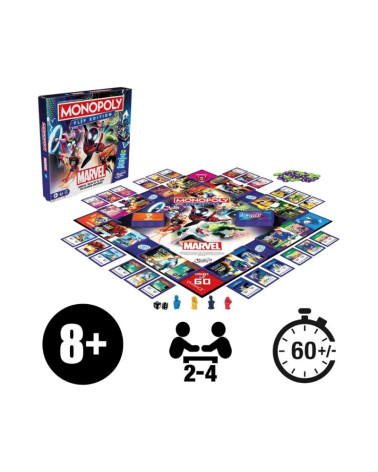 Επιτραπέζιο Monopoly Monopoly Marvel Flip Edition Hasbro