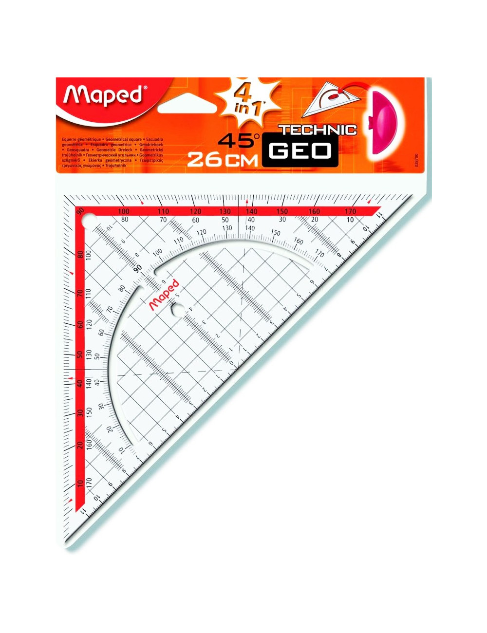 Γεωμετρικό Τρίγωνο Maped Geo 26cm με θηκη