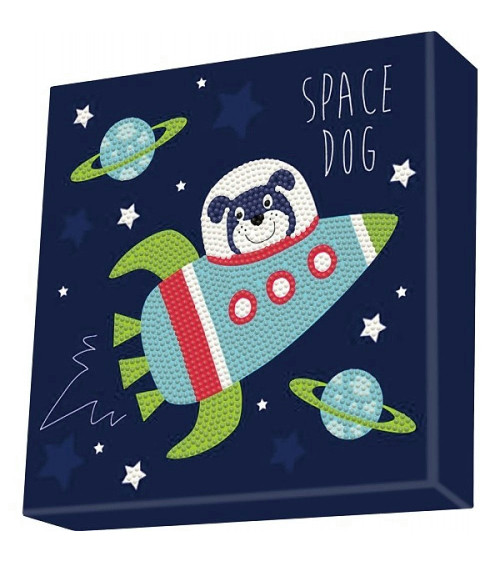 Κάδρο Ψηφιδωτό Diamond Dotz 22×22 Space Dog