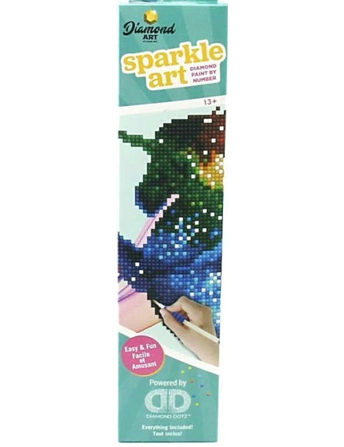 Καμβάς Ψηφιδωτό Diamond Dotz 27x27cm Rainbow Ombre Unicorn