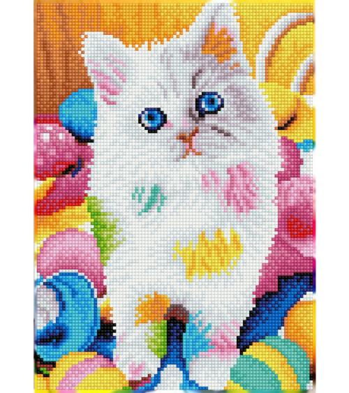 Καμβάς Ψηφιδωτό Diamond Dotz 25x35cm Kitty