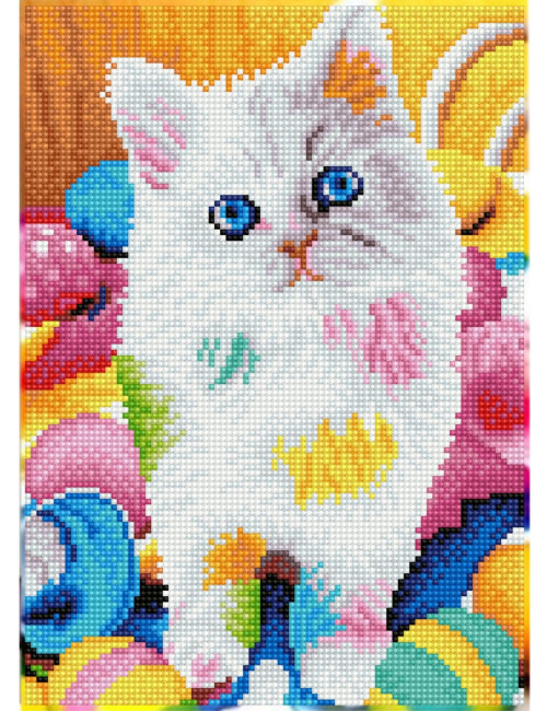 Καμβάς Ψηφιδωτό Diamond Dotz 25x35cm Kitty