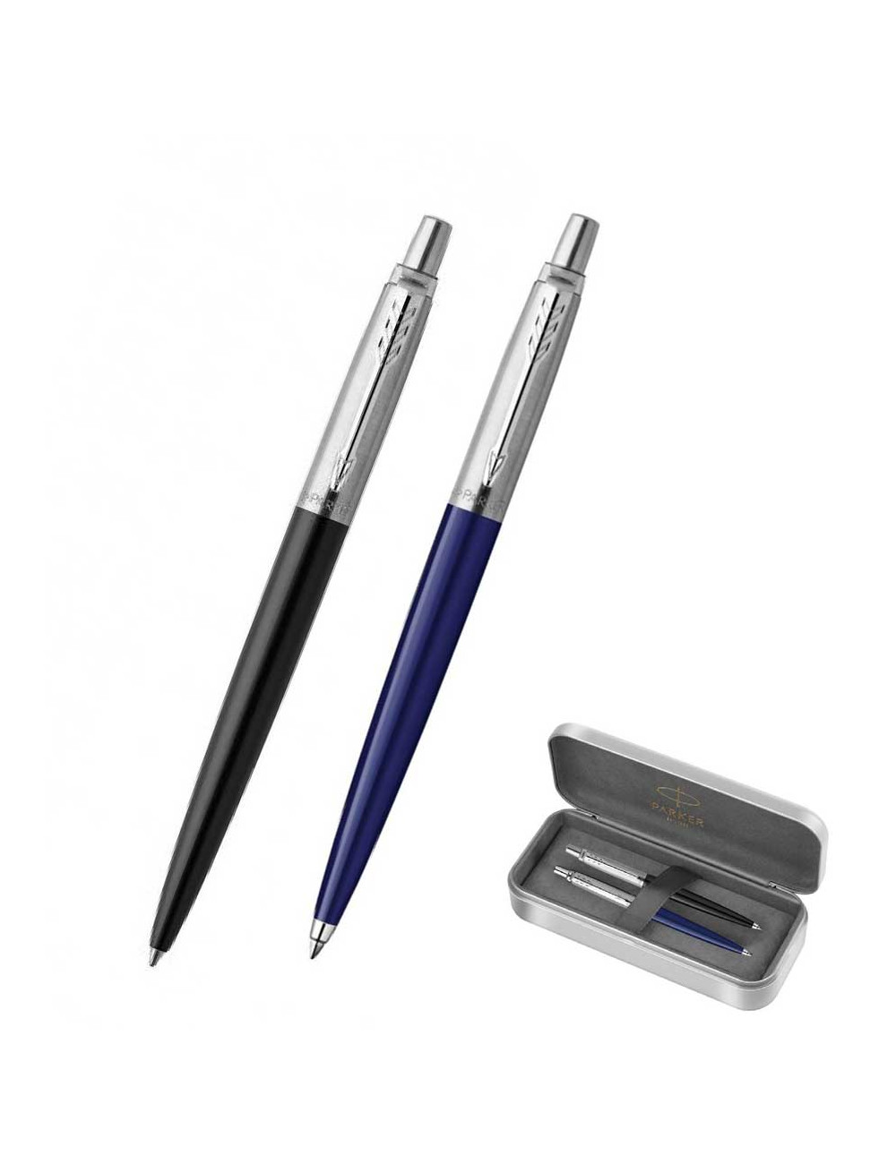 Σετ Parker Στυλό Jotter Black & Blue Δώρο Μετ. Θήκη