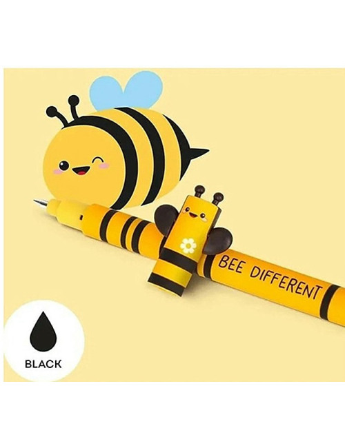 Στυλό Legami Gel Erasable 0.7 Bee Μαύρο
