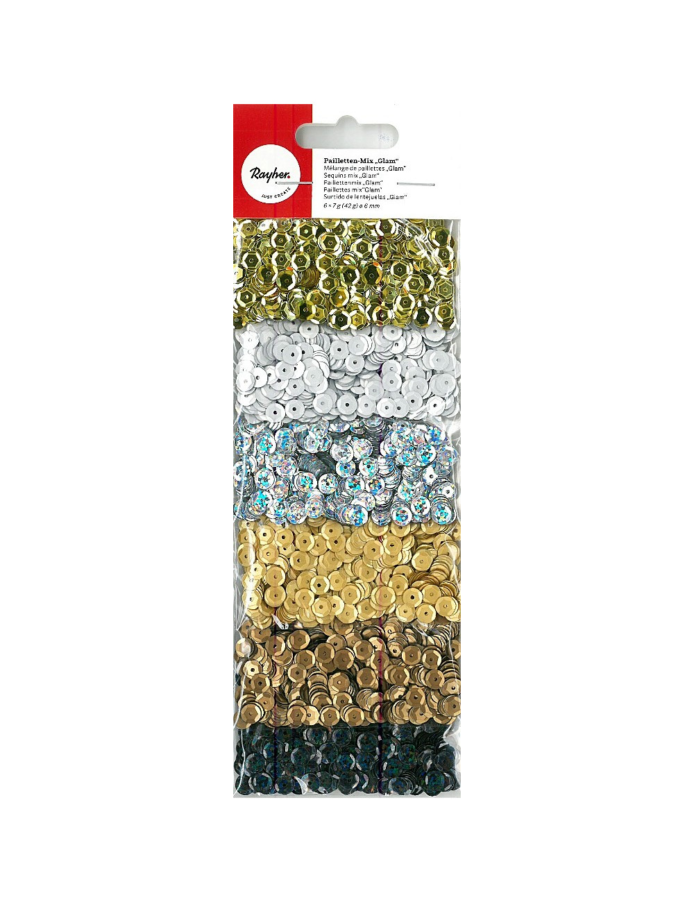 Πούλιες Rayher Χειροτεχνίας Mix Glam Colors 6mm 7gr