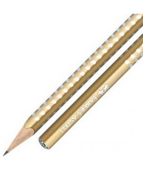 Μολύβι Faber Castell Grip Sparkle B Xρυσό