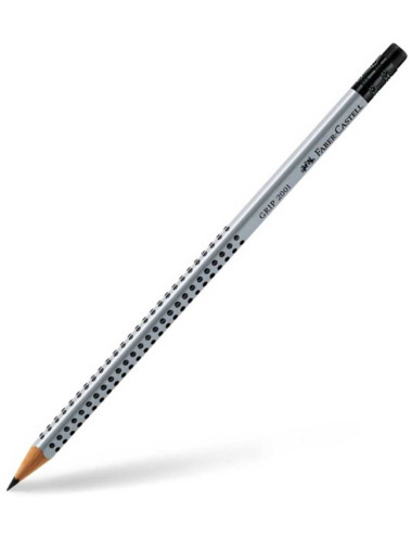 Μολύβι Faber Castell Grip 2001 με γόμα 2HB Grey