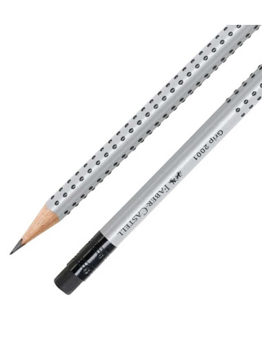 Μολύβι Faber Castell Grip 2001 με γόμα 2HB Grey