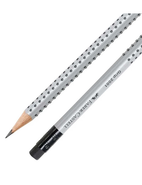Μολύβι Faber Castell Grip 2001 με γόμα 2HB Grey