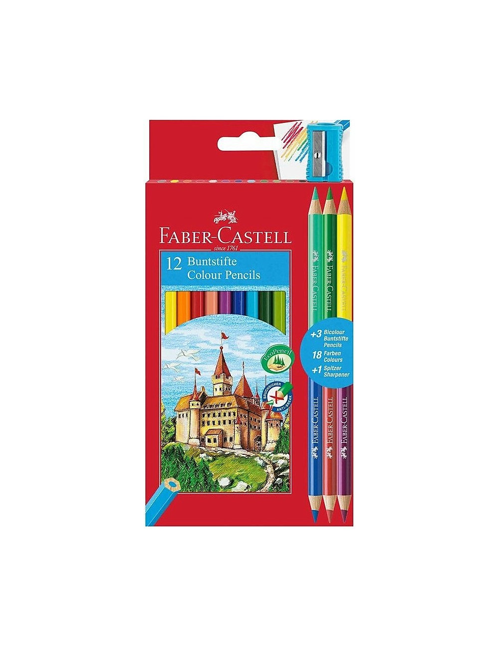 Ξυλομπογιές Faber Castel 12χ με Ξύστρα