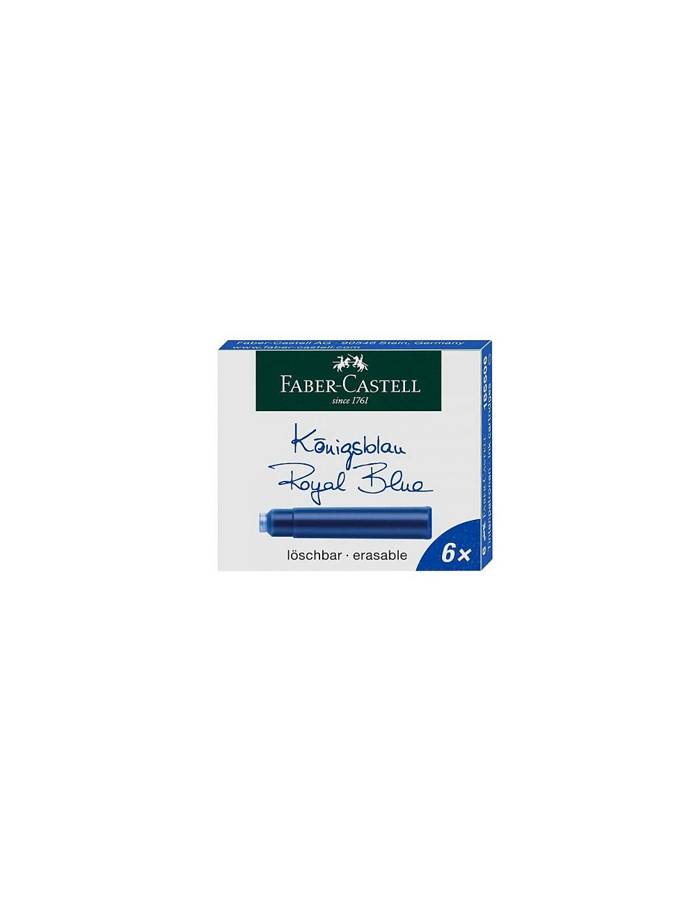 Μελάνι Πένας Faber Castell Αμπούλες 6τεμ Μπλε