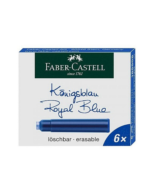 Μελάνι Πένας Faber Castell Αμπούλες 6τεμ Μπλε